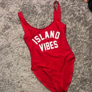 Island Vibes one piece swim suit